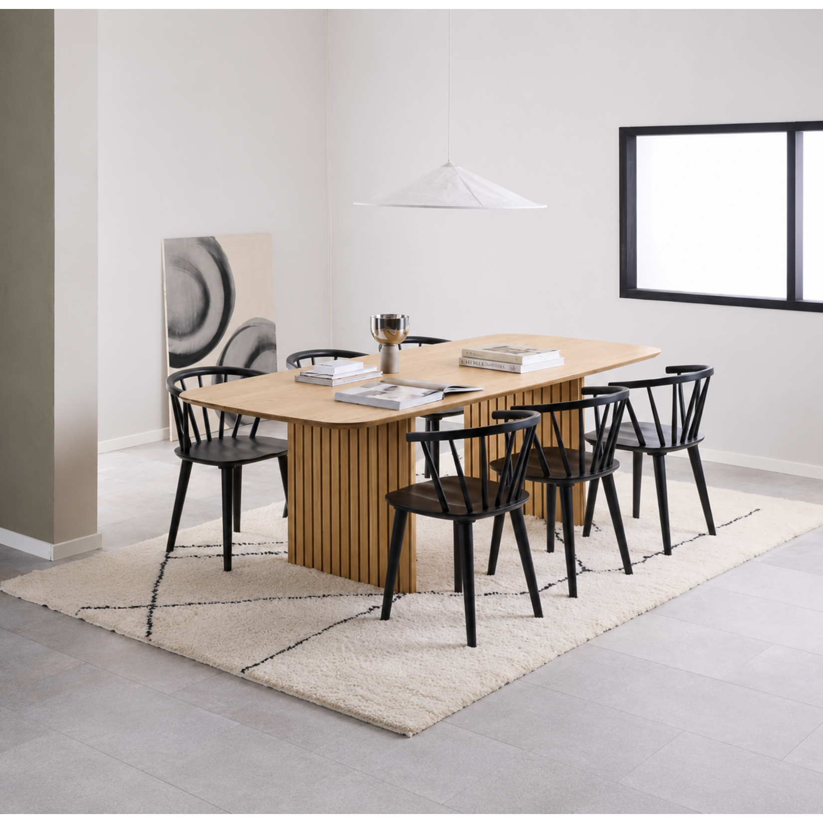 Christo eettafel, blad van eiken UV-gelakt fineer