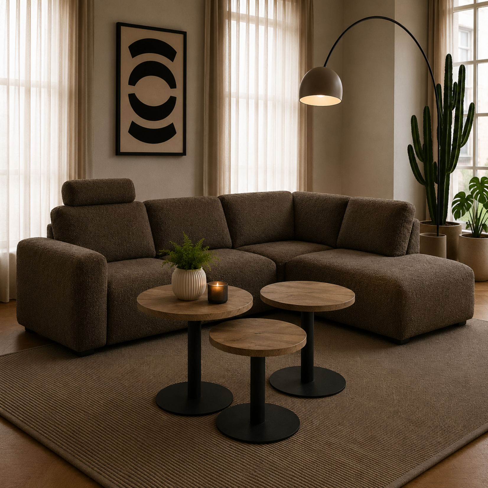 Cubik  CUBIK-8 Salontafel Rond – Set van 3 – Lamulux