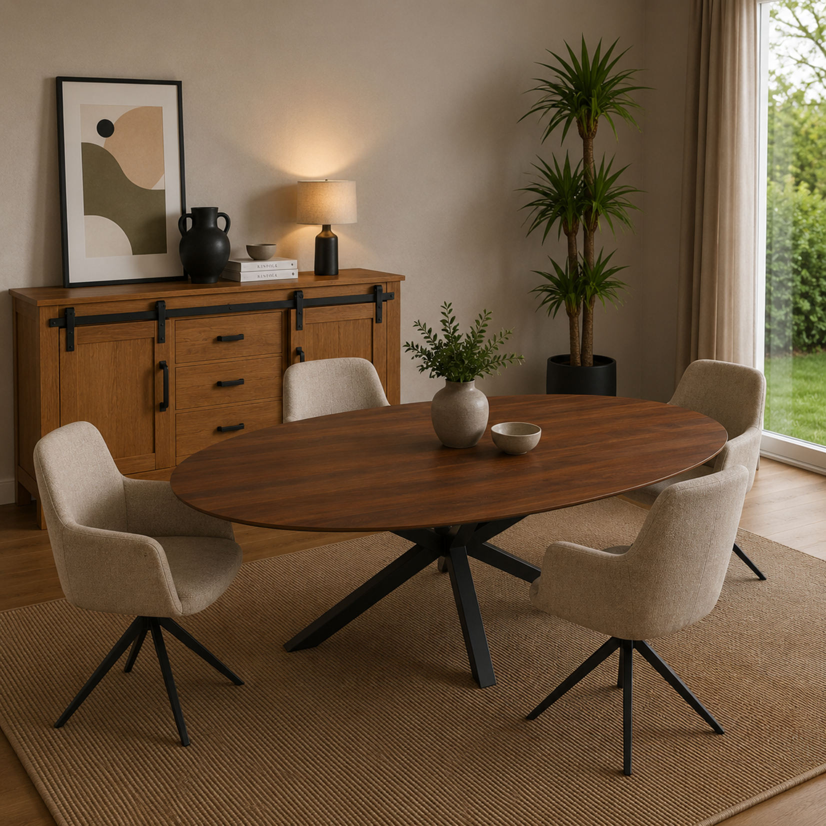 Eettafel Ovaal Lamulux 220 x 120 x 77