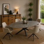 Eettafel Ovaal Lamulux 200 x 102 x 77
