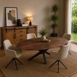 Eettafel Ovaal Lamulux 180 x 102 x 77
