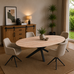 Eettafel Ovaal Lamulux 160 x 92 x 77