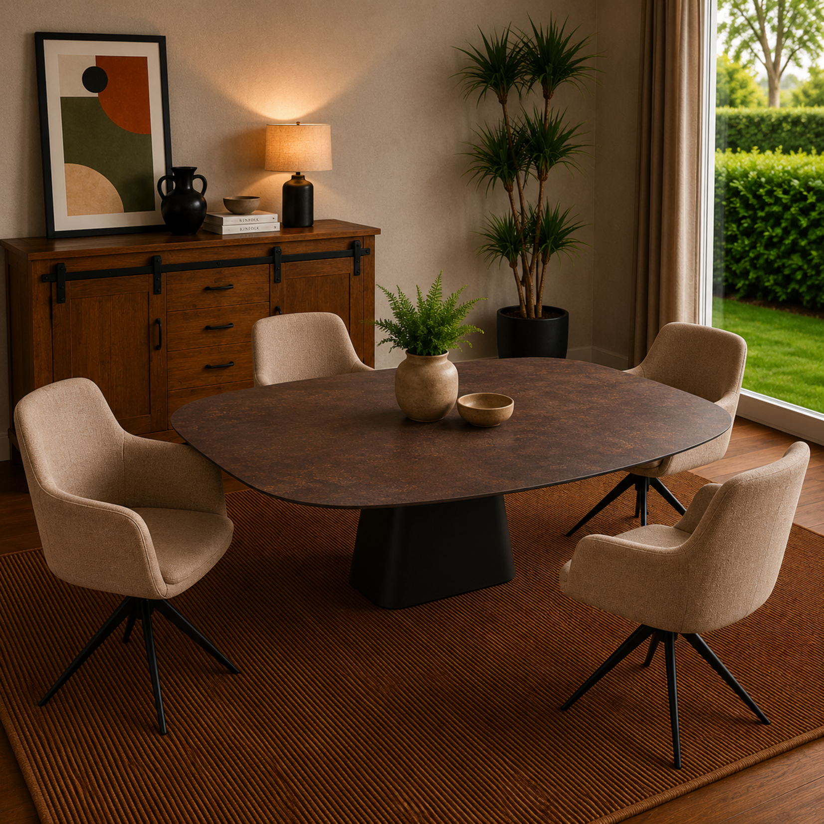 HPL Eetkamer tafel 260x120 Rusty Iron Ocean