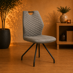 RV Design Stoel Carlos zwart Stof Soft Steel