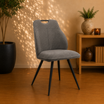 RV Design Adele stoel Stof Retro Bliss #93 Antraciet