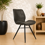 Barrel Stoel Barrel antraciet eco-leer