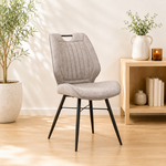 RV Design Stoel Quattro zwart stof Soft Pebble