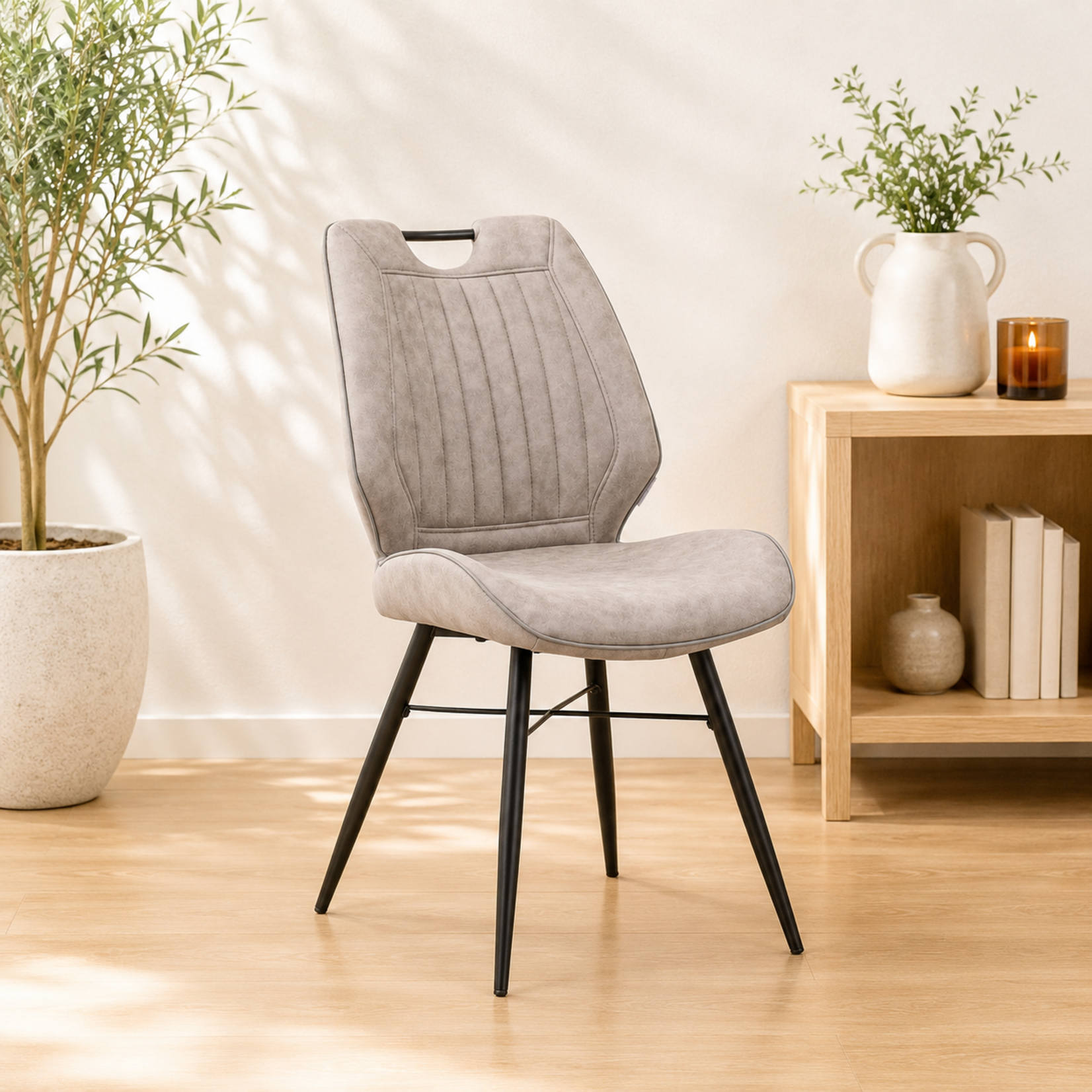 RV Design Stoel Quattro zwart stof Soft Pebble