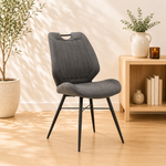 RV Design Stoel Quattro zwart stof Soft Antraciet