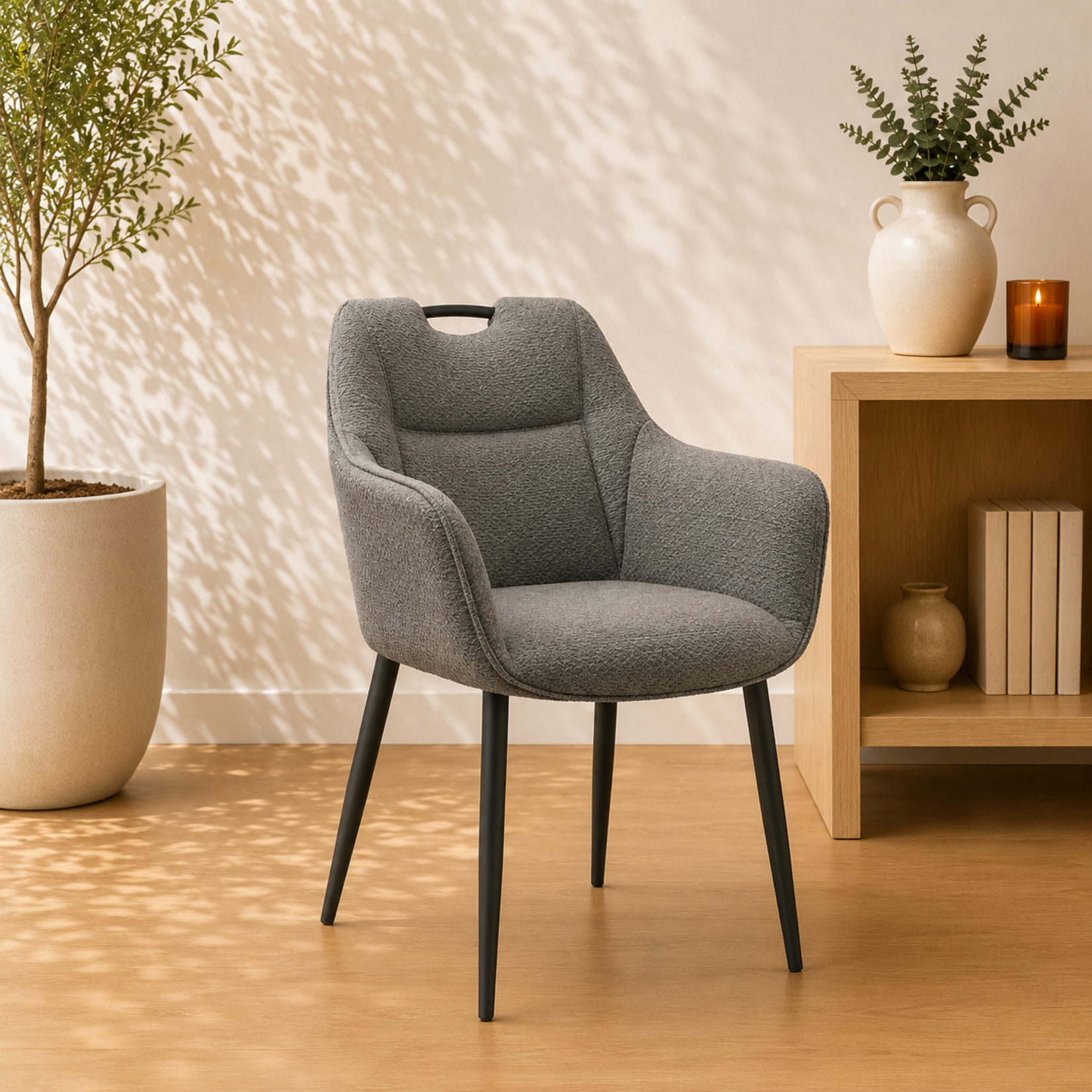 RV Design Adele armstoel Stof Retro Bliss #93 Antraciet