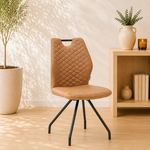RV Design Stoel Carlos zwart Stof Soft Cognac