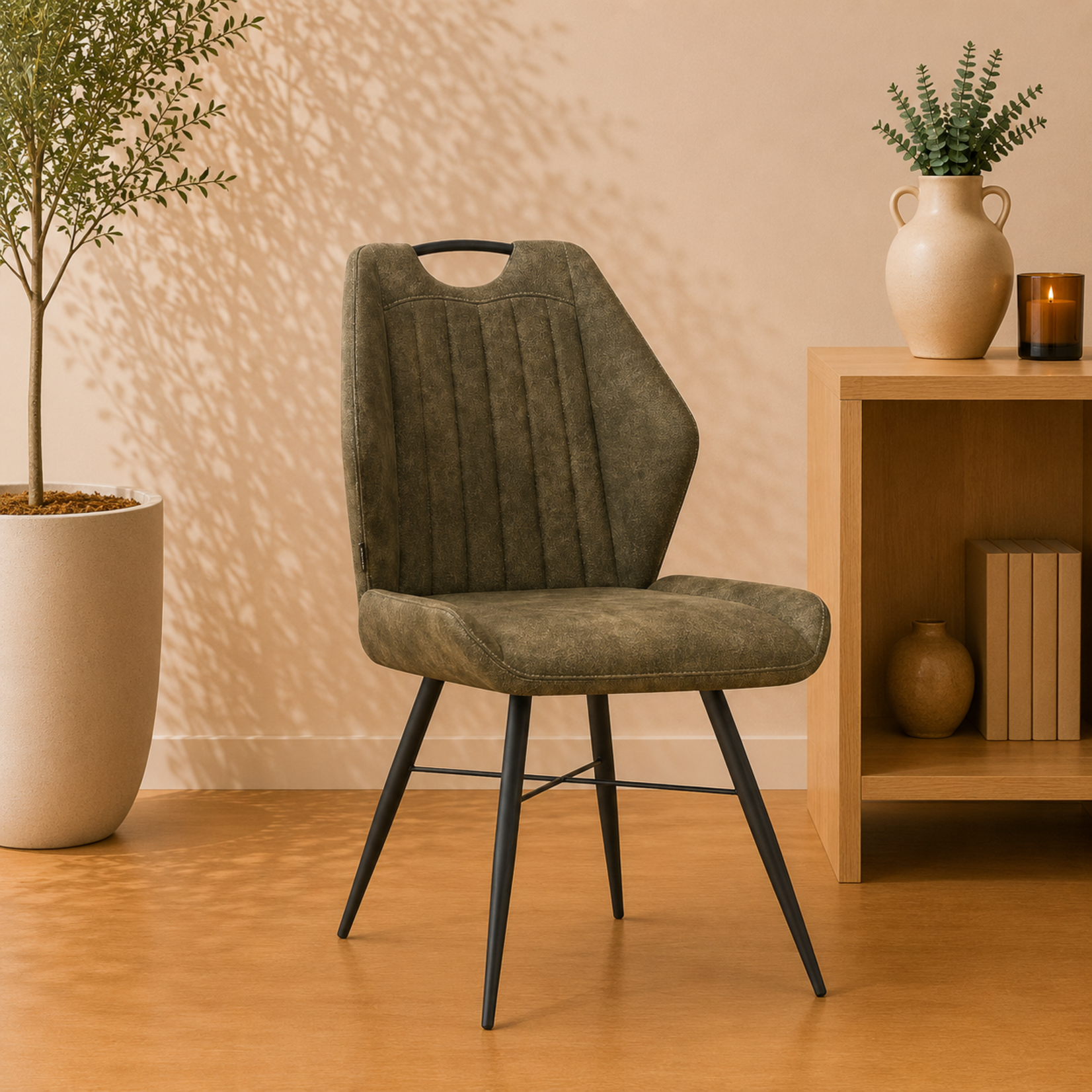 Torro Eetkamerstoel Torro Luxor Moss – Microvezel