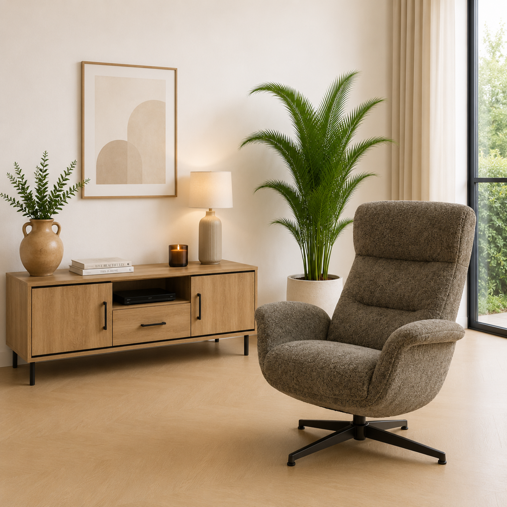 Maxfurn Fauteuil Estado venga wood