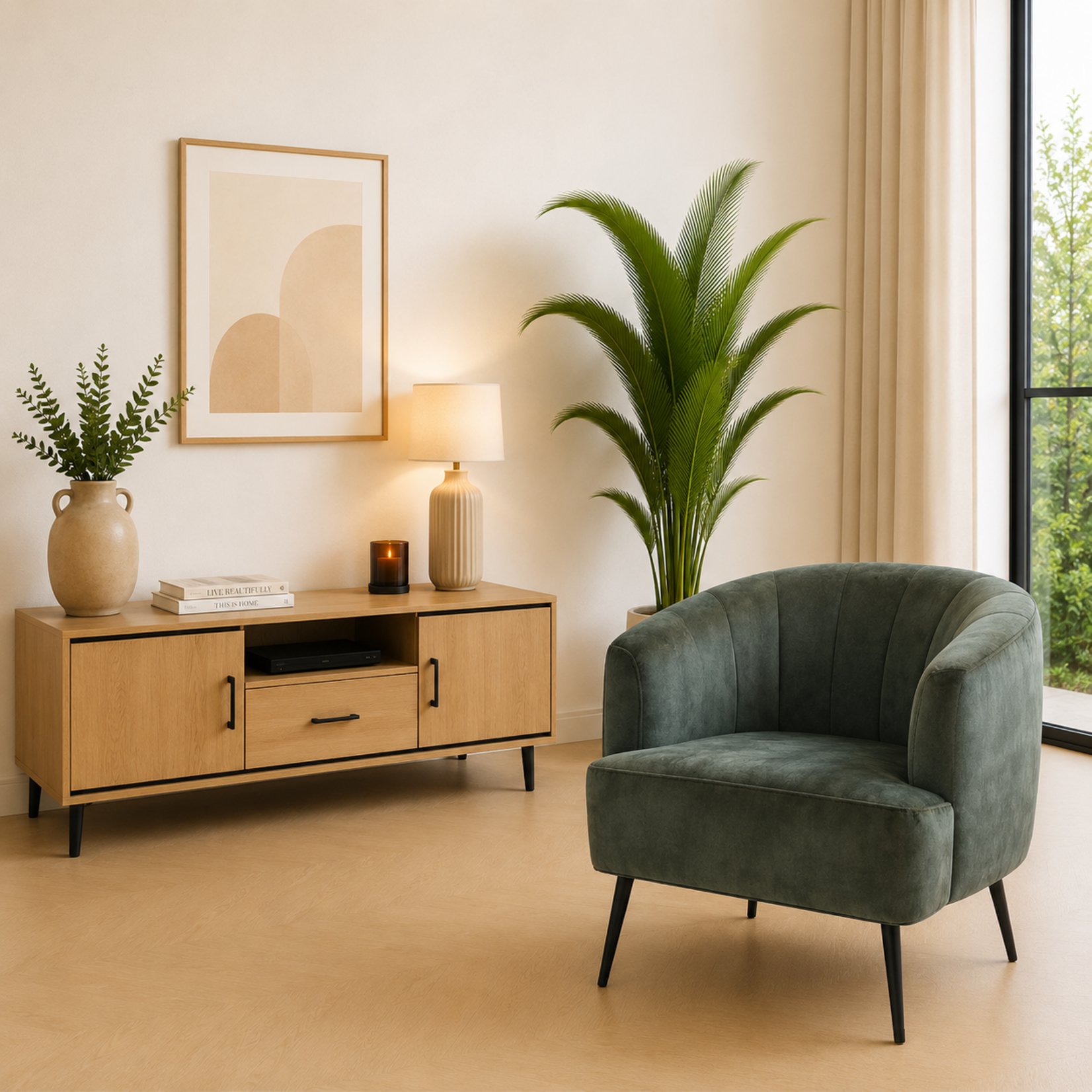 Billy Fauteuil Billy Groen Velvet