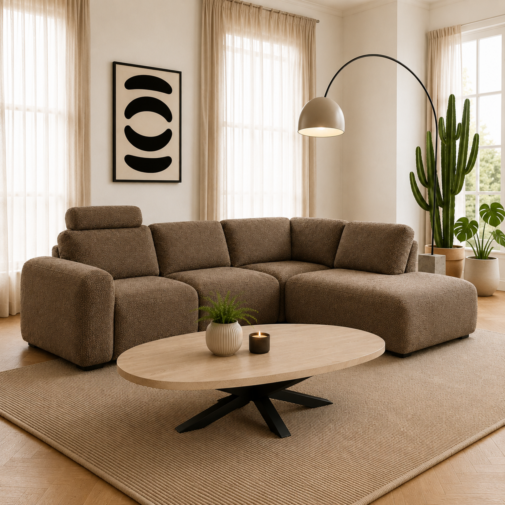 Costa Costa Salontafel Deens ovaal 135x67x43cm