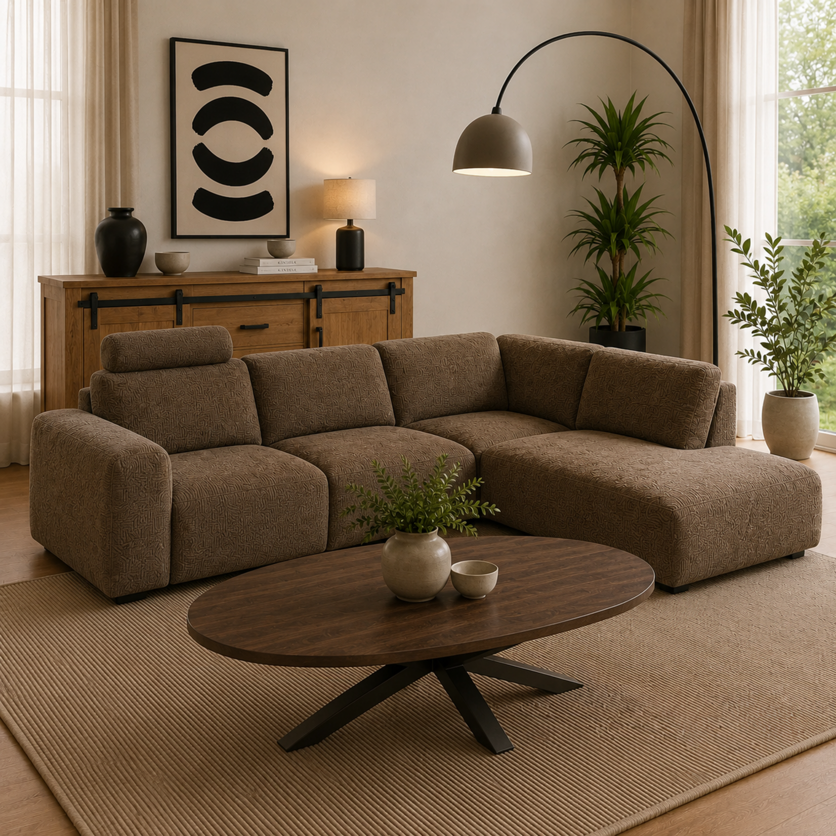 Costa Costa Salontafel Deens ovaal 135x67x43cm