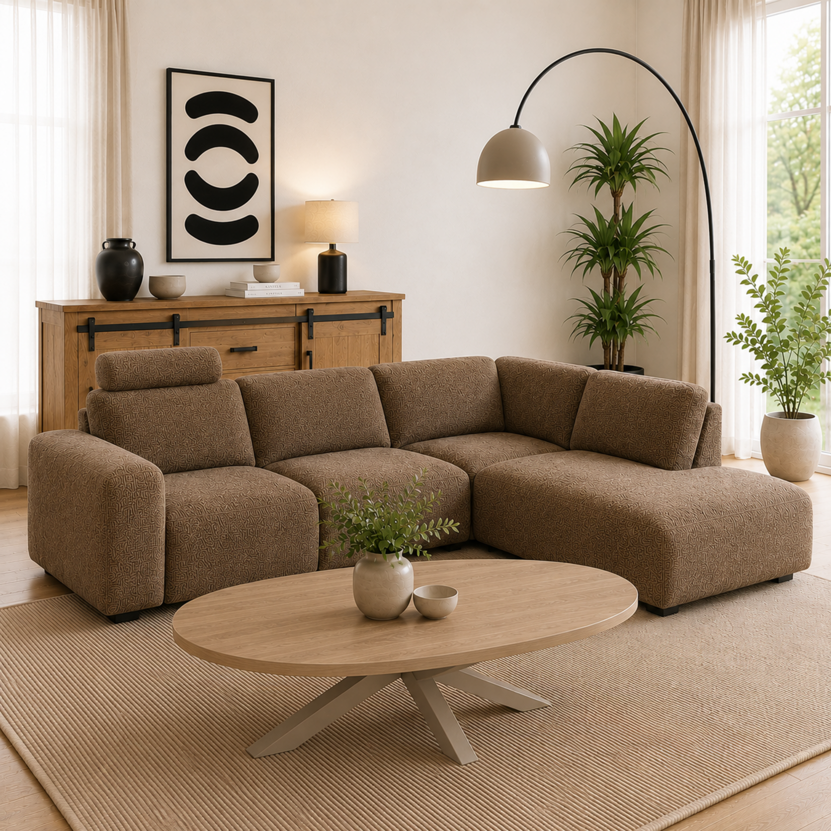 Costa Salontafel Costa Deens ovaal 135x67x43cm