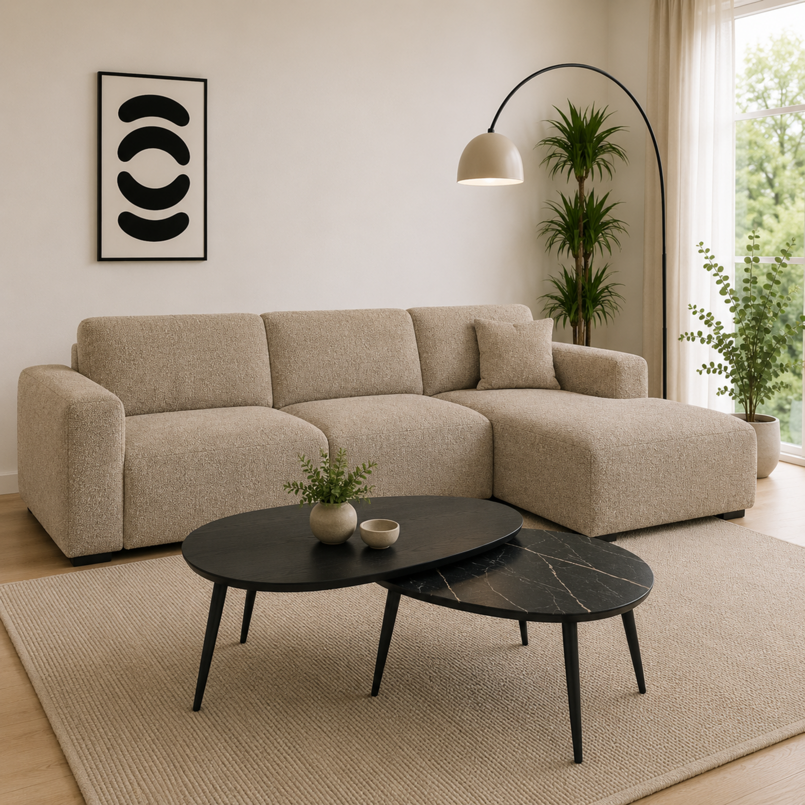 Dortmund Dortmund XL Salontafel set ovaal - Lamulux