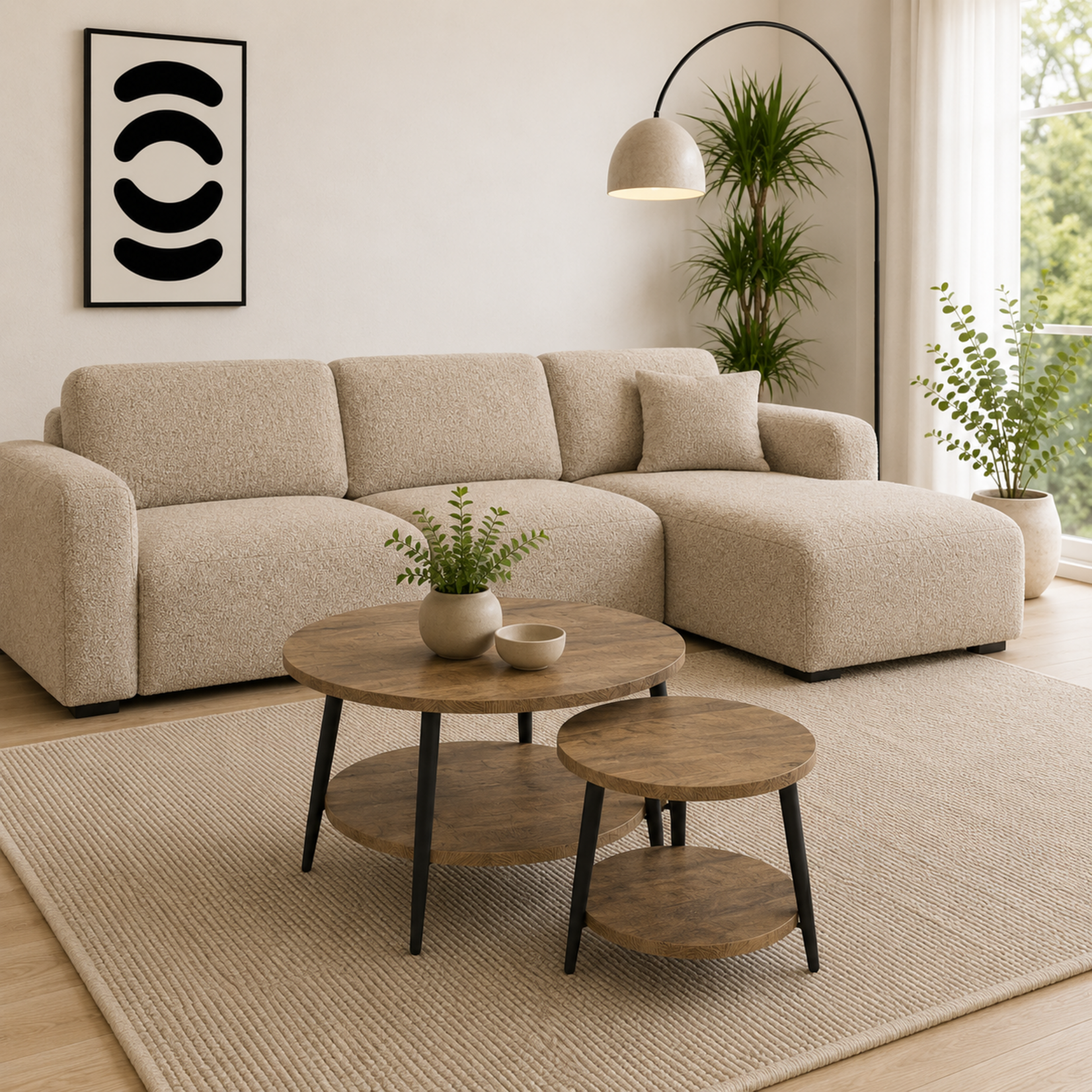 Cubik  CUBIK-10 Salontafel Rond – Set van 2 – Lamulux