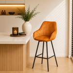 DMW Barkruk Casper cognac velvet
