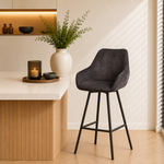 DMW Barkruk Casper antraciet velvet