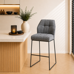 Barkruk Jelle antraciet polyester 82 cm
