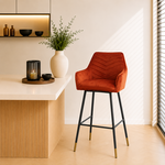 Barkruk Fiona koper velvet 65 – 78 cm