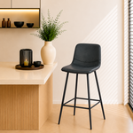 Barkruk Mikky Zwart eco-leer 65-78 cm