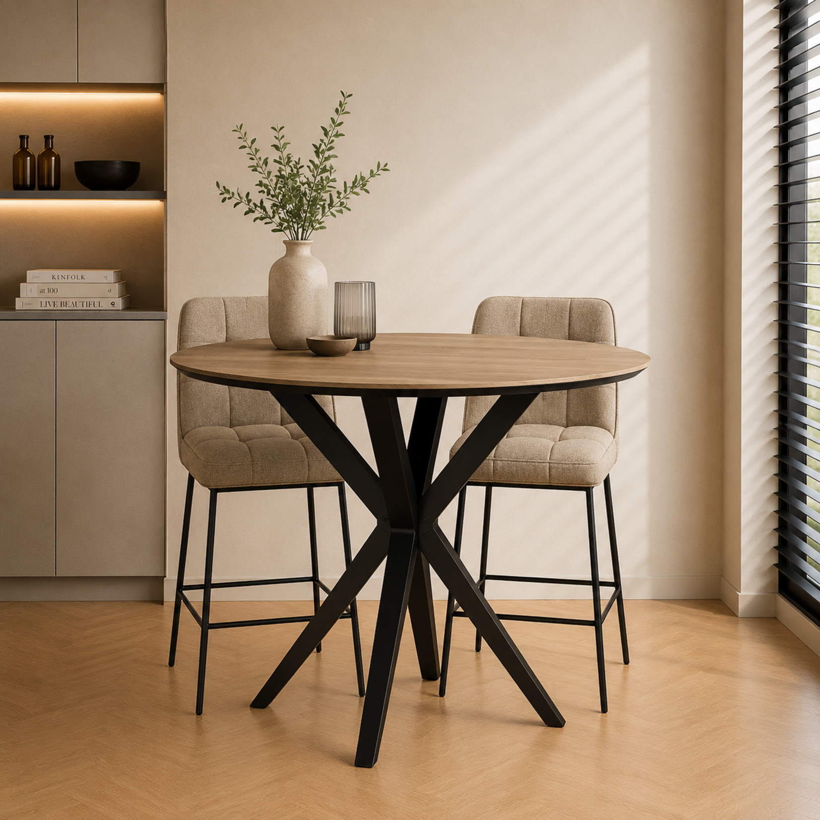 Neville Bartafel rond Neville 92 x 120 x 120 cm Lamulux