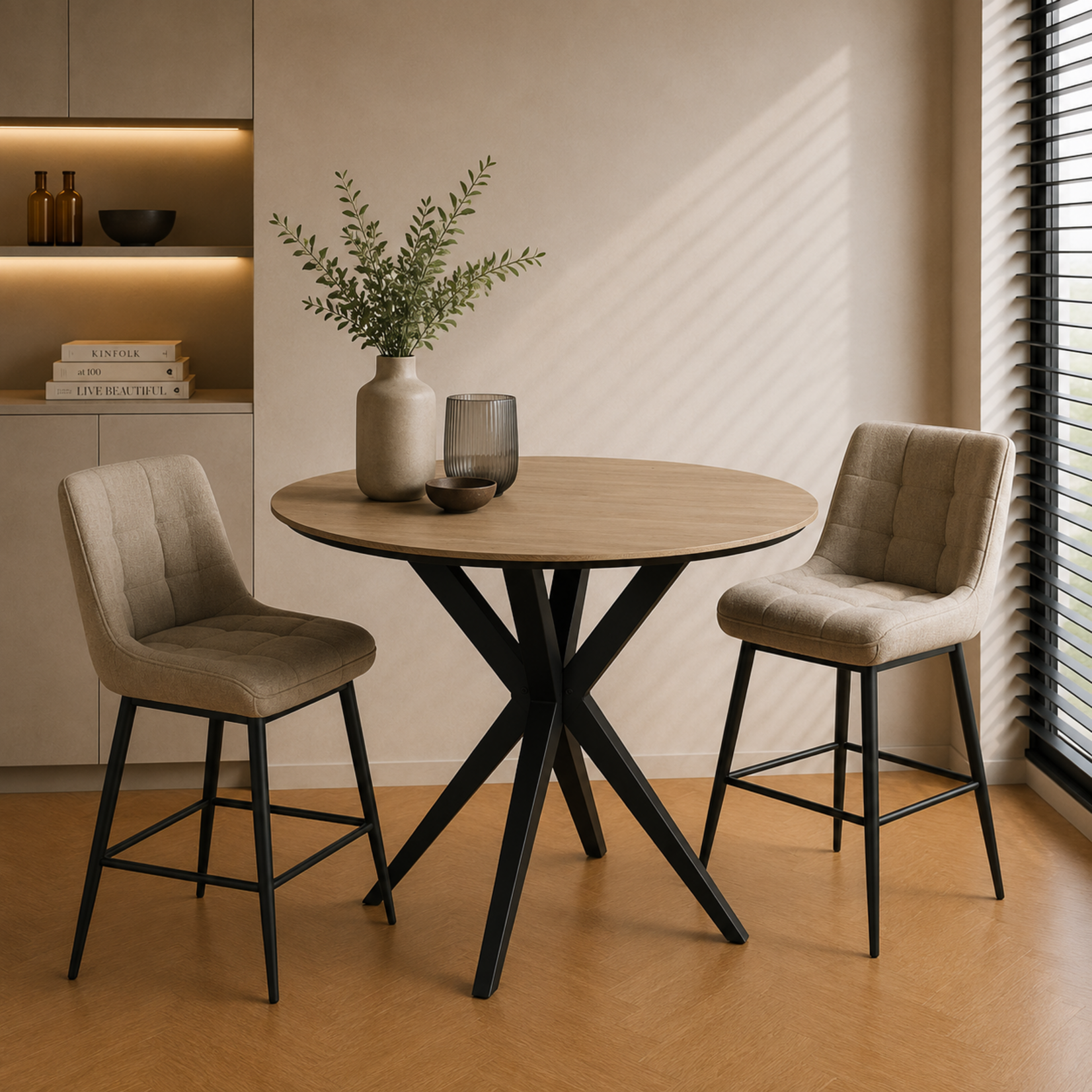 Neville Bartafel rond Neville 92 x 130 x 130 cm Lamulux