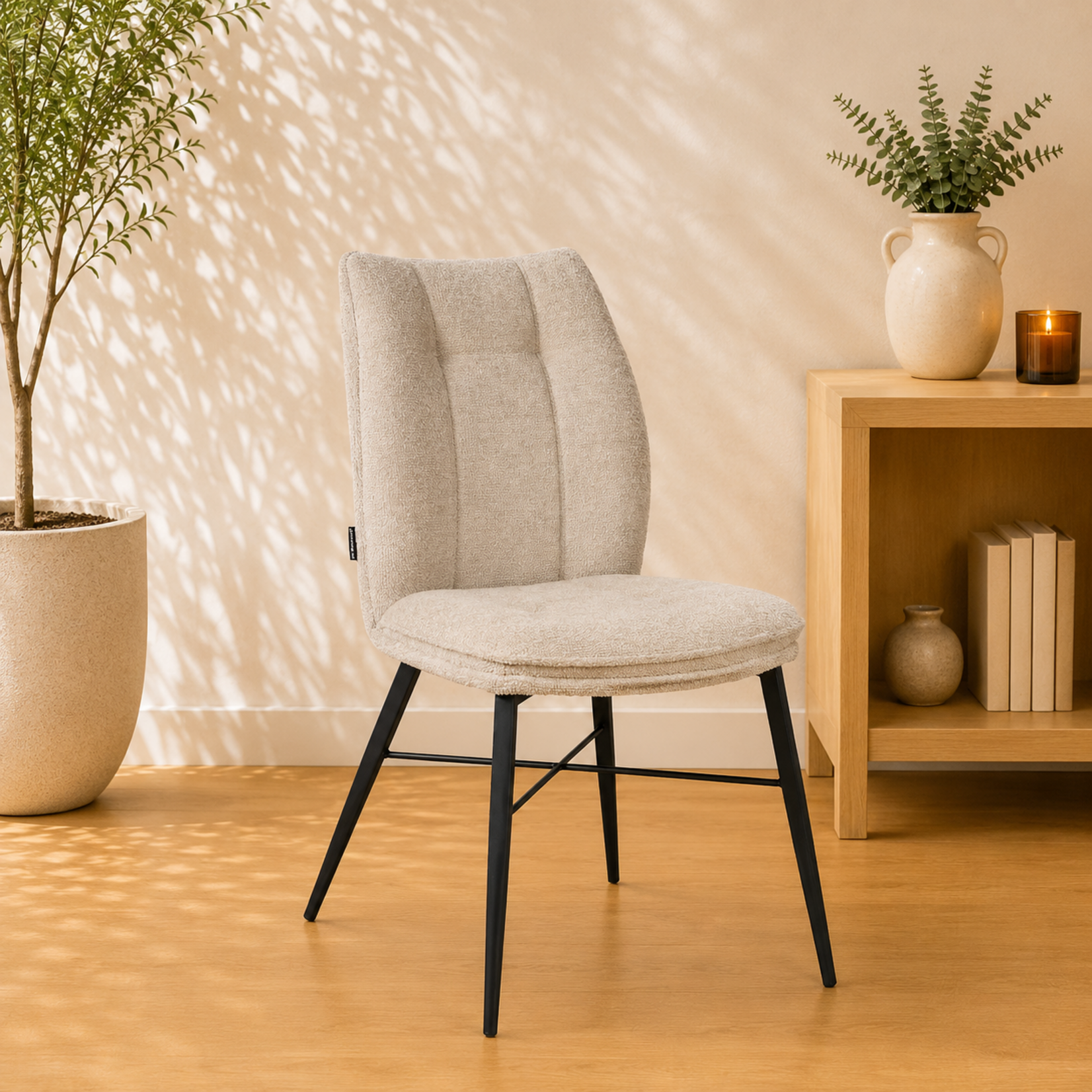 Jefferson Jefferson stoel  Naturel – Modern & comfortabel
