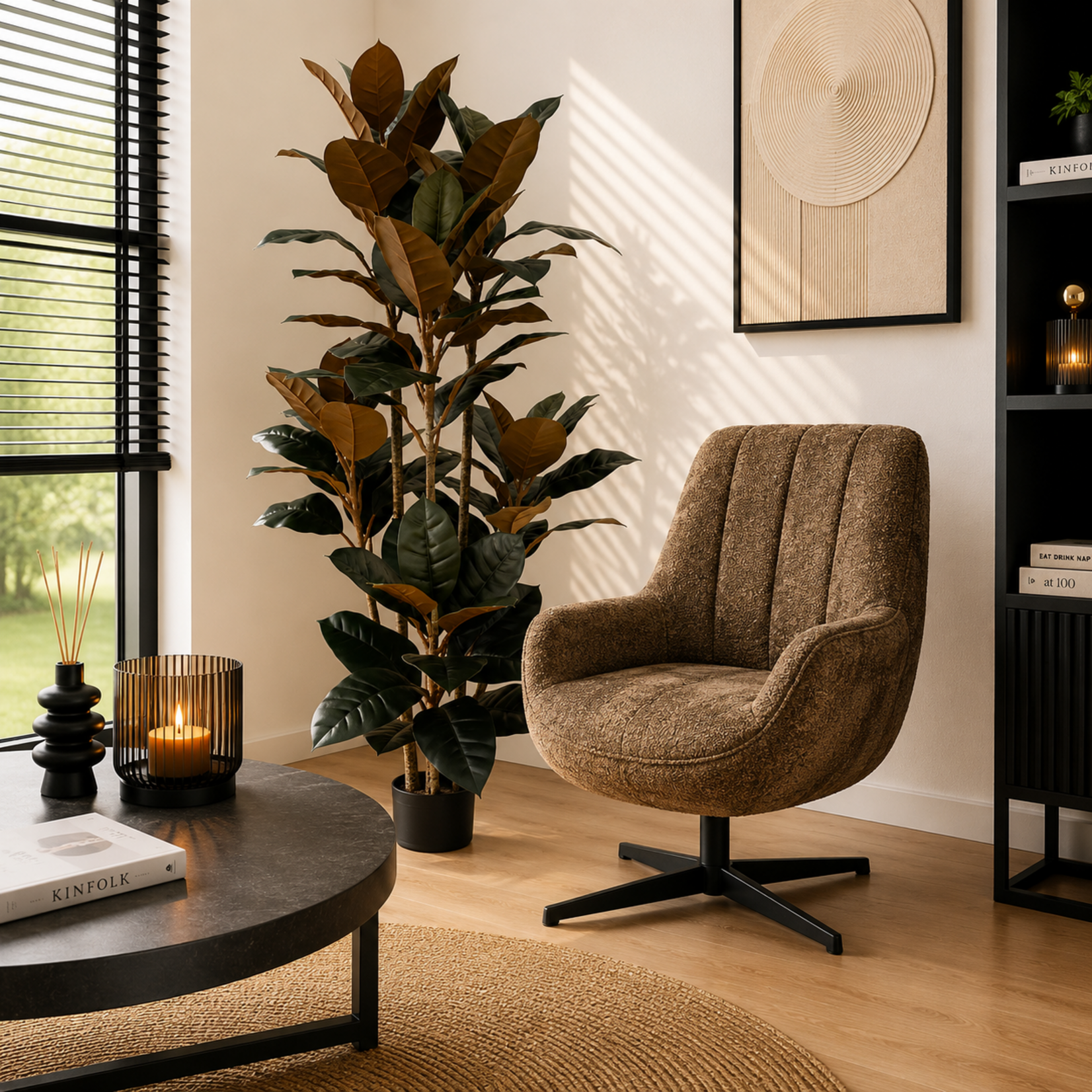 NeverLeafs Kunstplant Rubberboom  160 cm