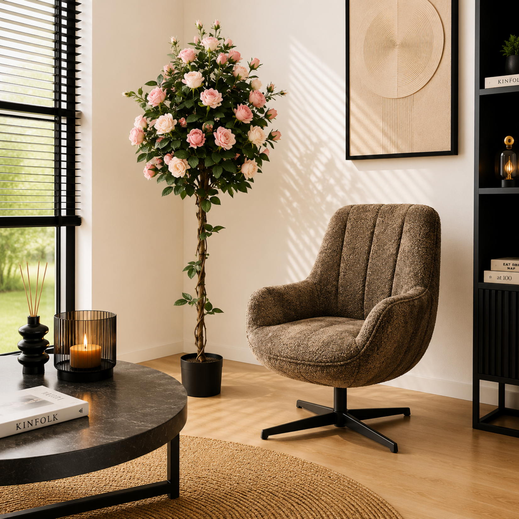 NeverLeafs Rozen kunstboom 140 cm