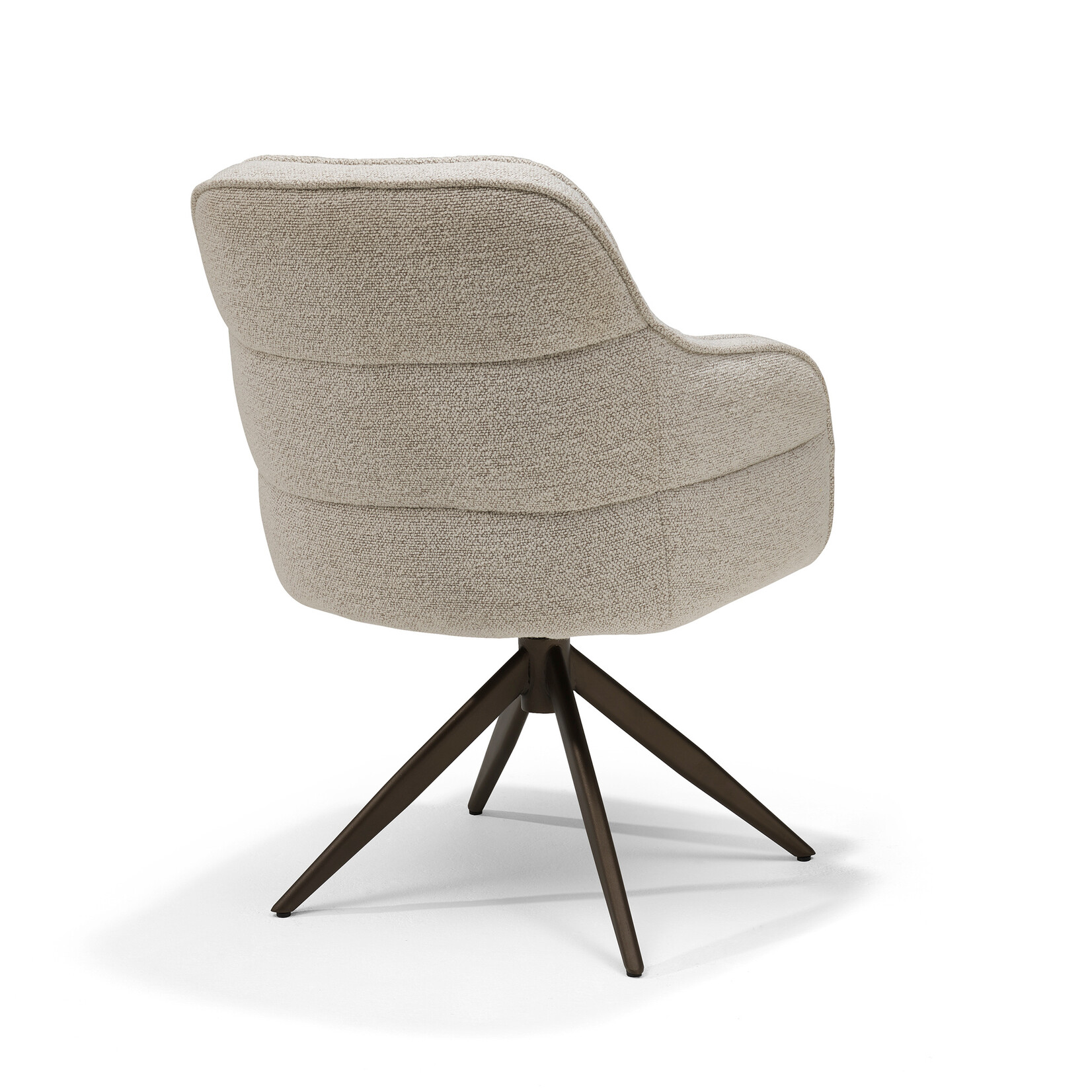 RV Design Atlanta armstoel Stof Alpine #01 Naturel - 360 Draaibaar frame Zwart P03