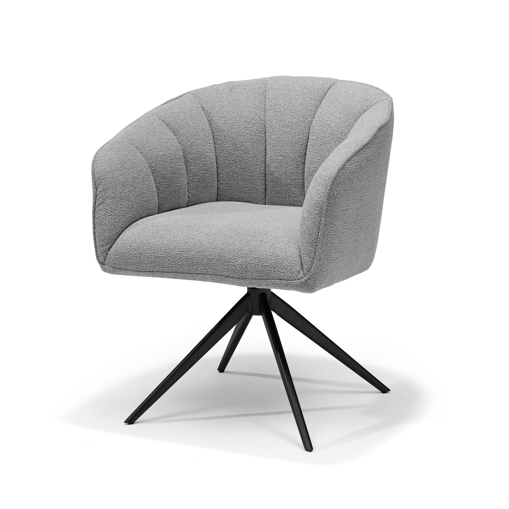 RV Design Cocoon armstoel Stof Sahara Grey - 360 Draaibaar frame Zwart
