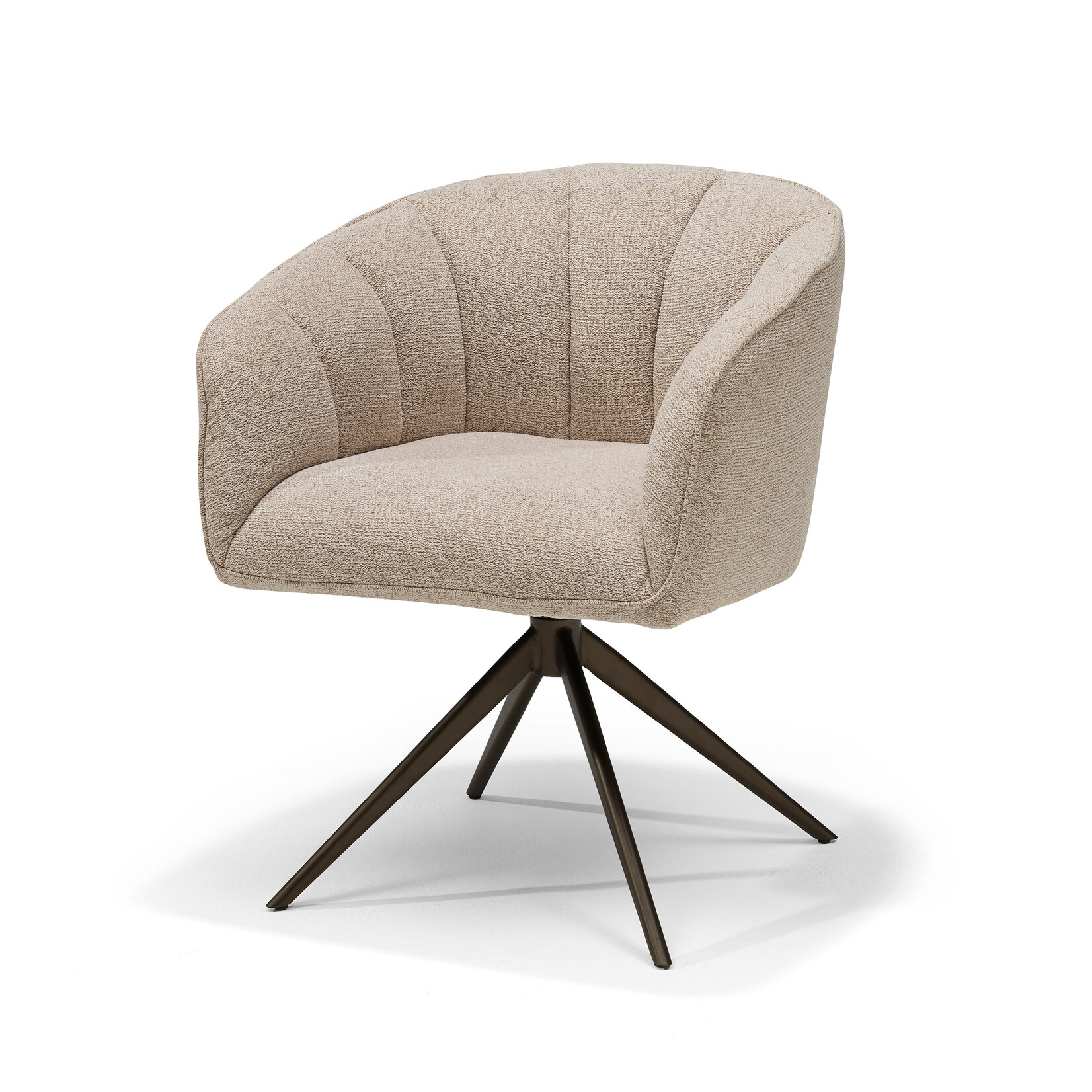 RV Design Cocoon armstoel Stof Sahara Linen - 360 Draaibaar frame Anodic Brown