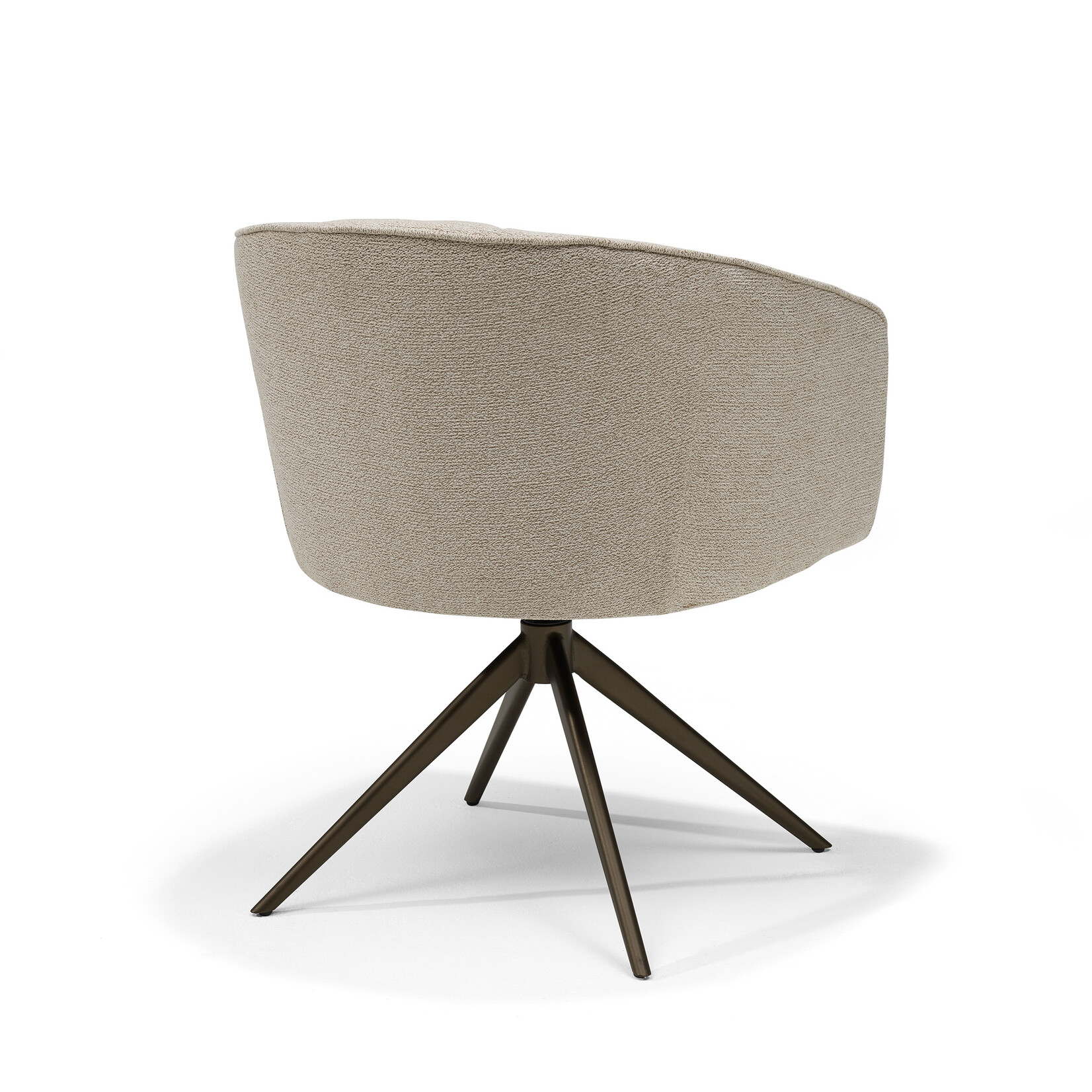 RV Design Cocoon armstoel Stof Sahara Mushroom - 360 Draaibaar frame Anodic Brown