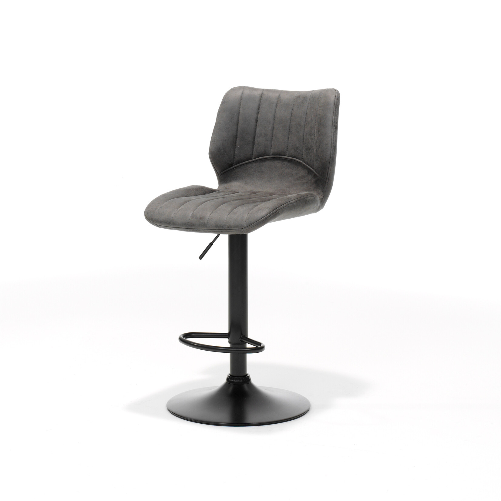 RV Design Barkruk Bobby zwart - Stof Soft Antraciet