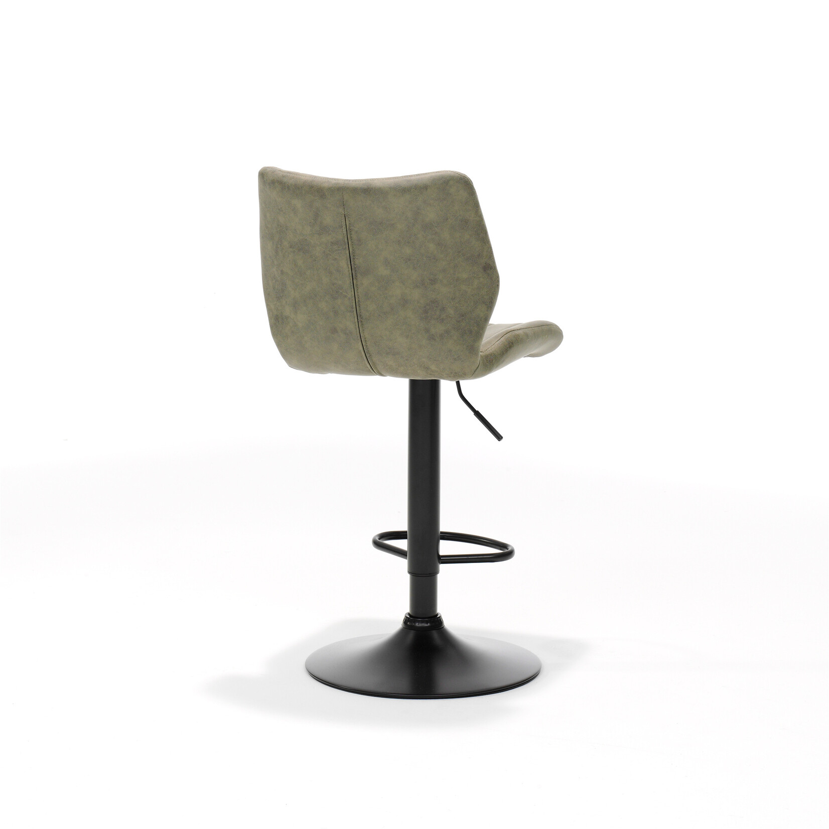 RV Design Barkruk Bobby zwart - Stof Soft Groen
