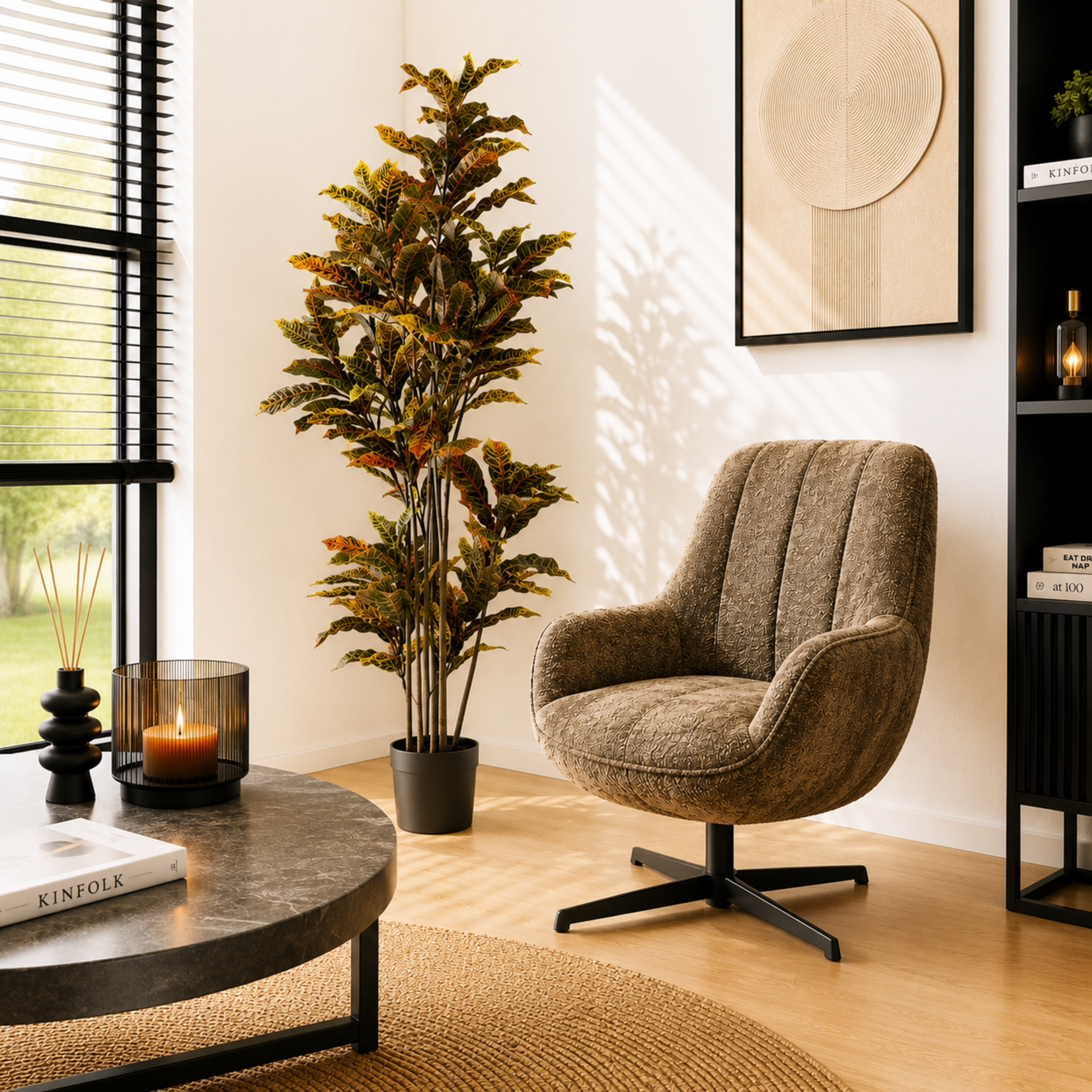 NeverLeafs Kunstplant Ficus 120cm