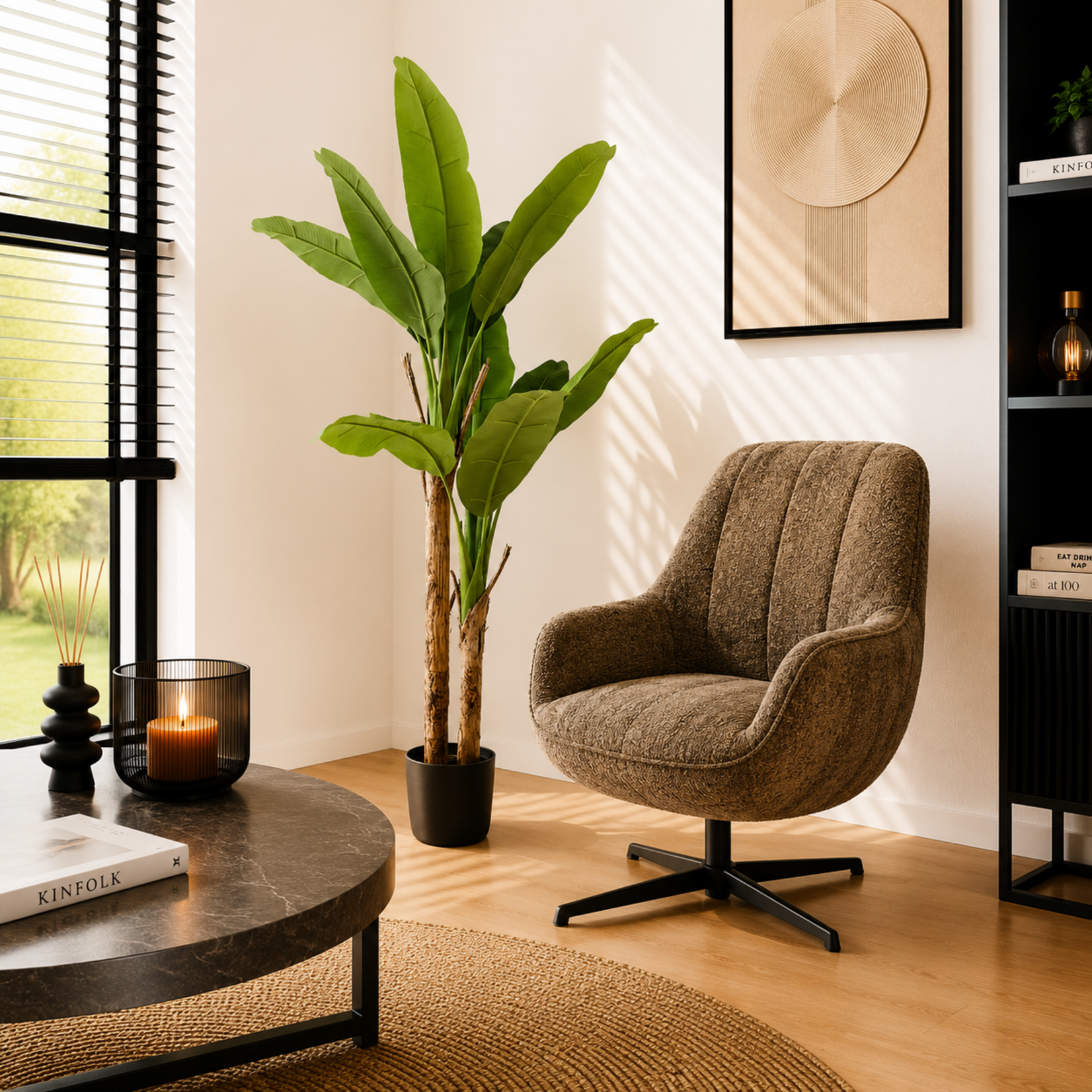 NeverLeafs Kunstplant  Bananenplant  160 cm