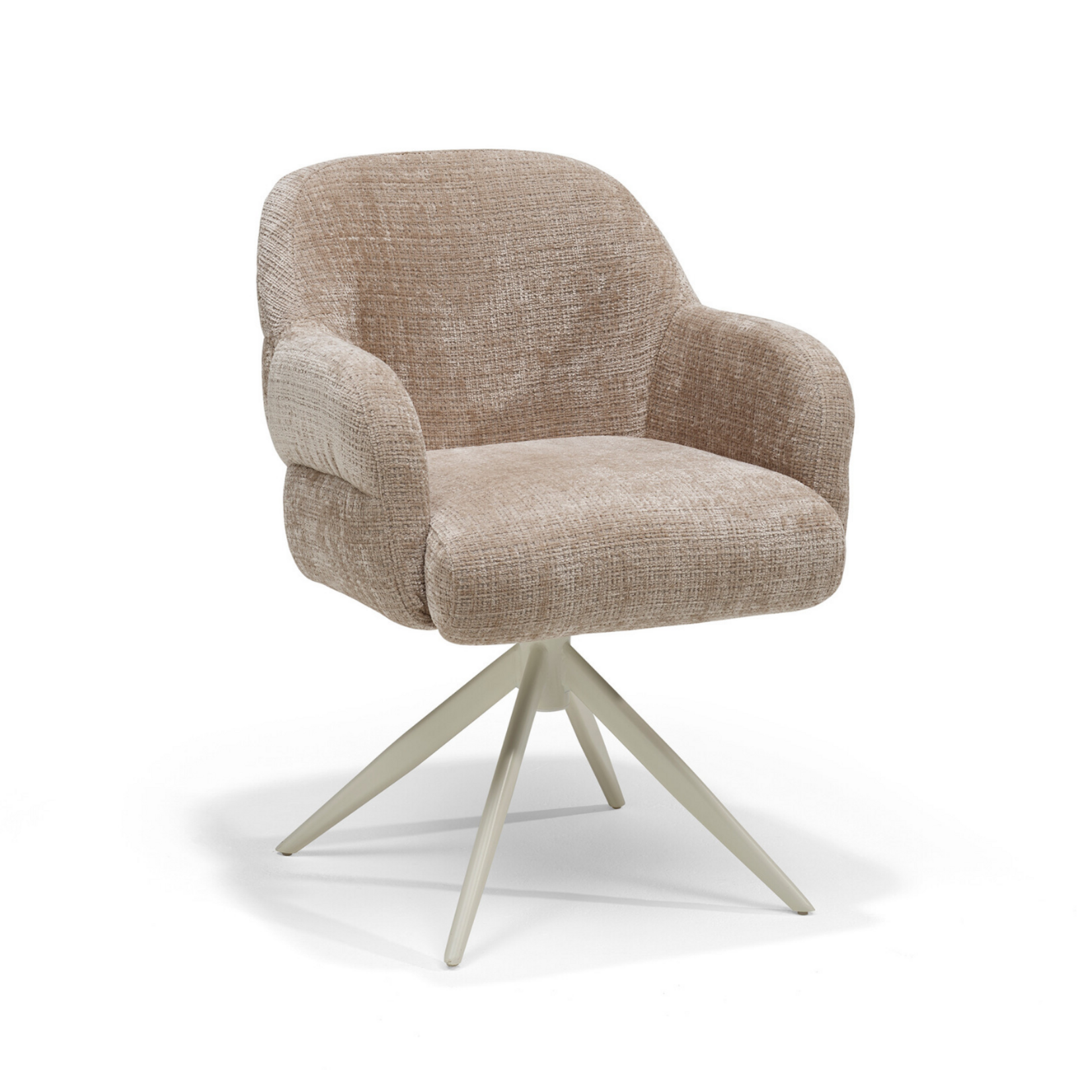 RV Design Austin armstoel Stof Cremona #14 Beige - 360 Draaibaar frame Beige P03