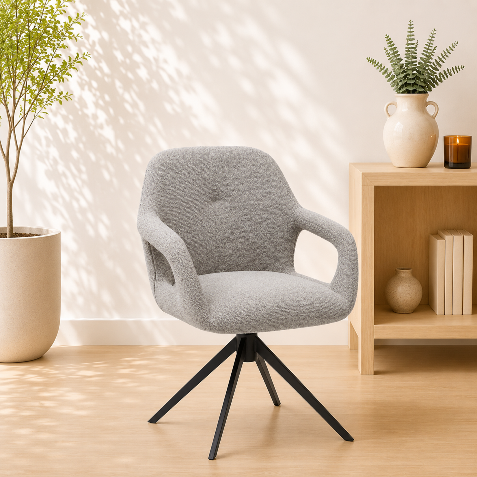 RV Design Move armstoel Stof Sahara Mushroom - Relax functie - frame anodic brown