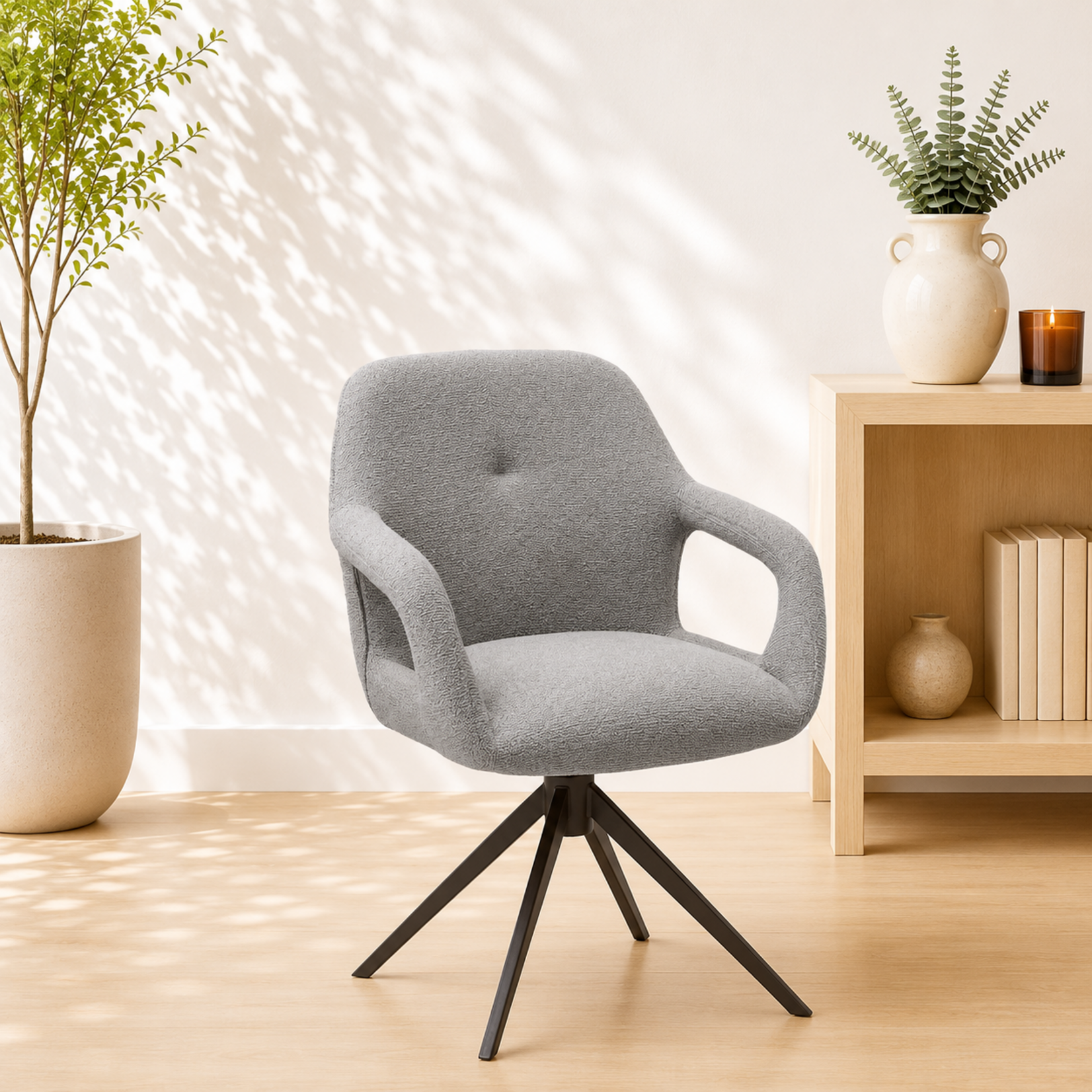 RV Design Move armstoel Stof Sahara #455 Grey - Relax functie - frame Anodic Brown