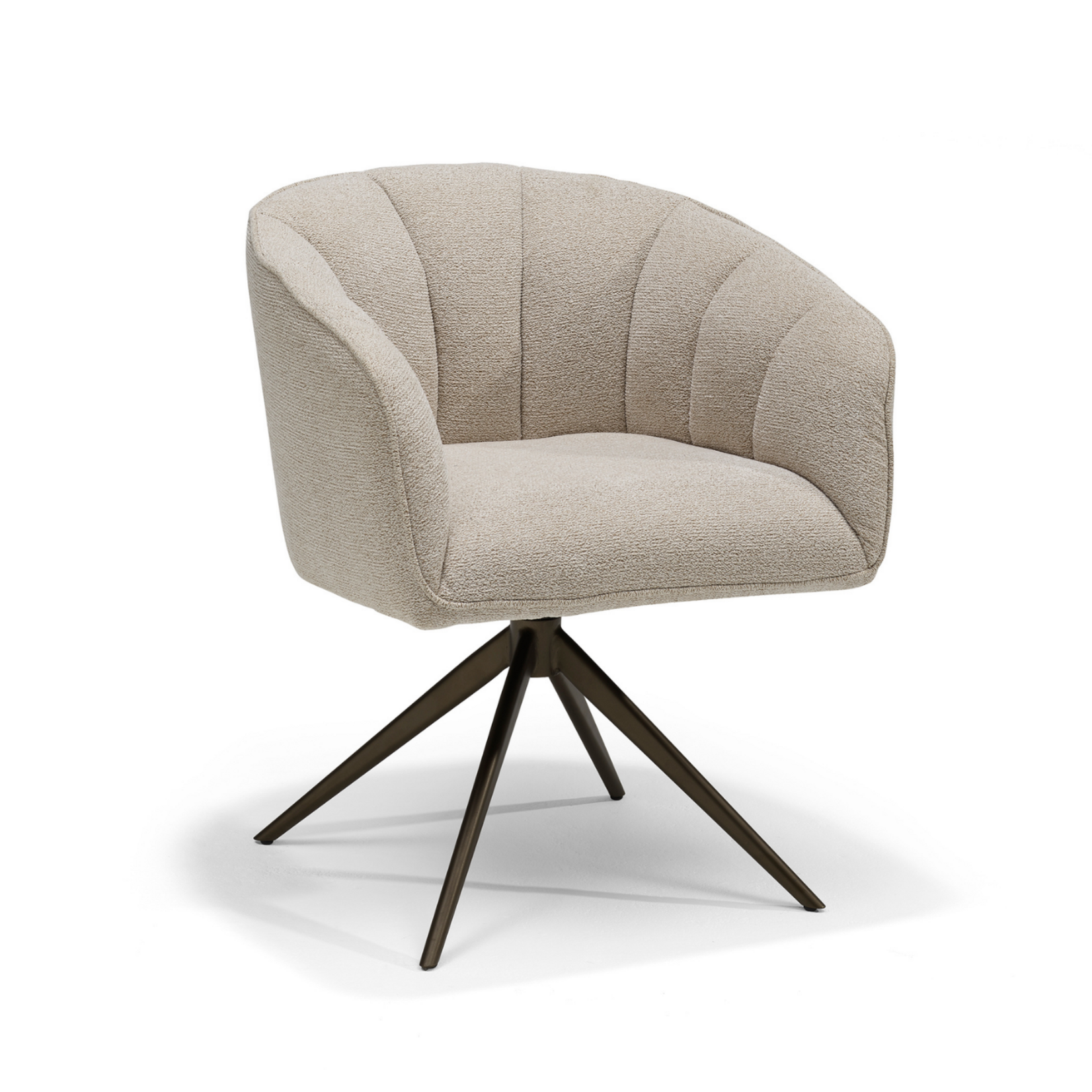 RV Design Cocoon armstoel Stof Sahara Mushroom - 360 Draaibaar frame Anodic Brown