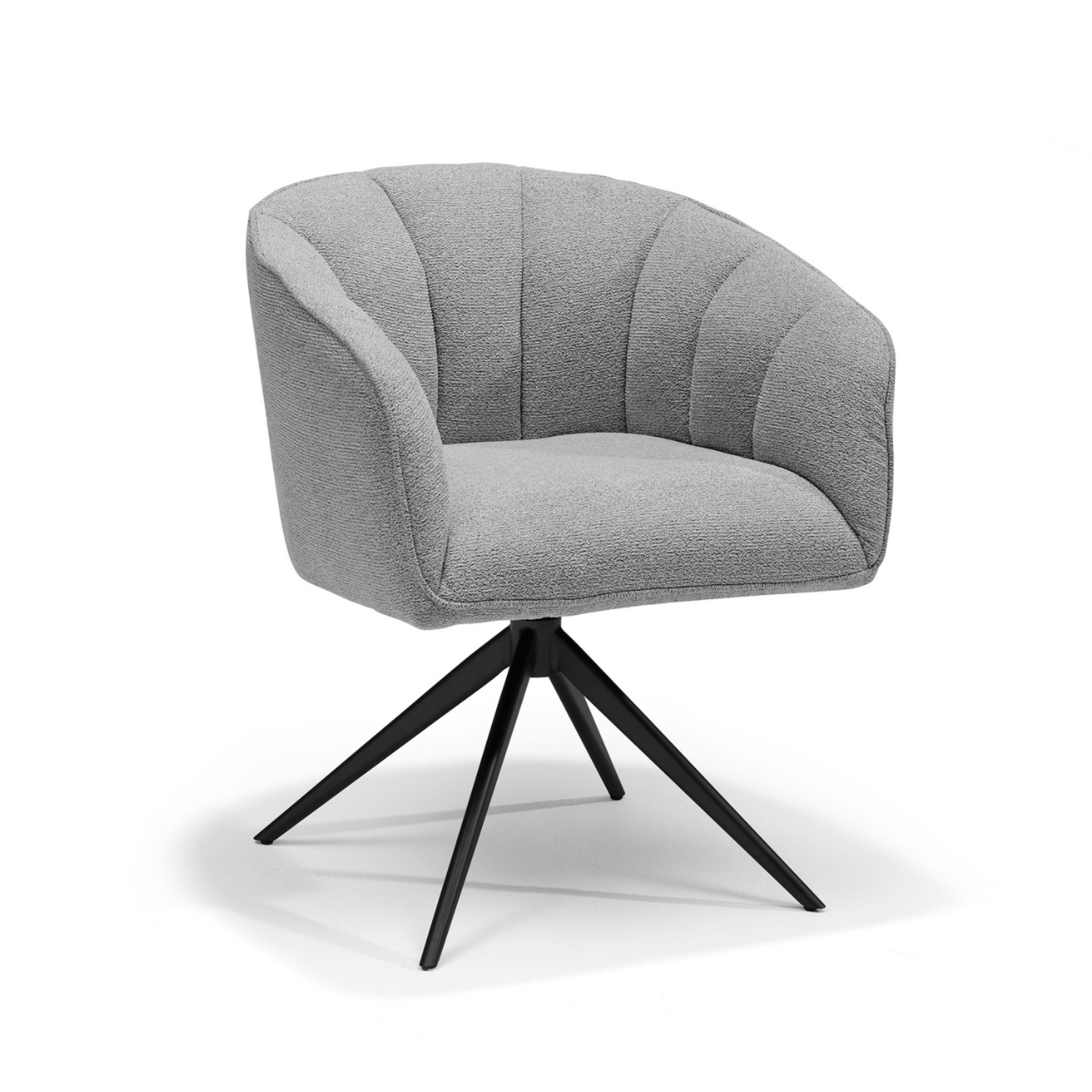 RV Design Cocoon armstoel Stof Sahara Grey - 360 Draaibaar frame Zwart