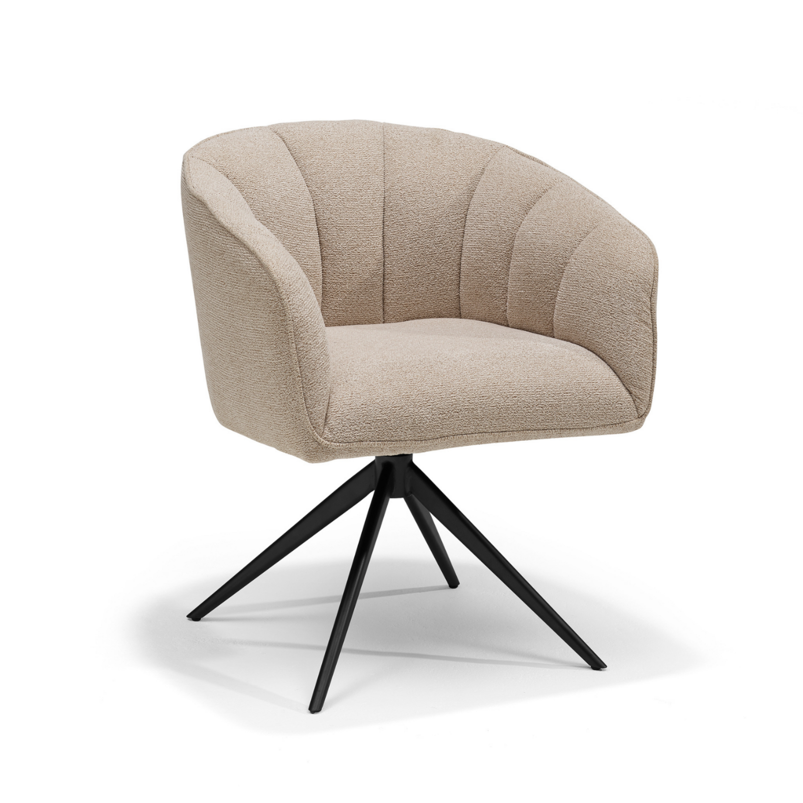 RV Design Cocoon armstoel Stof Sahara Linen - 360 Draaibaar frame Zwart