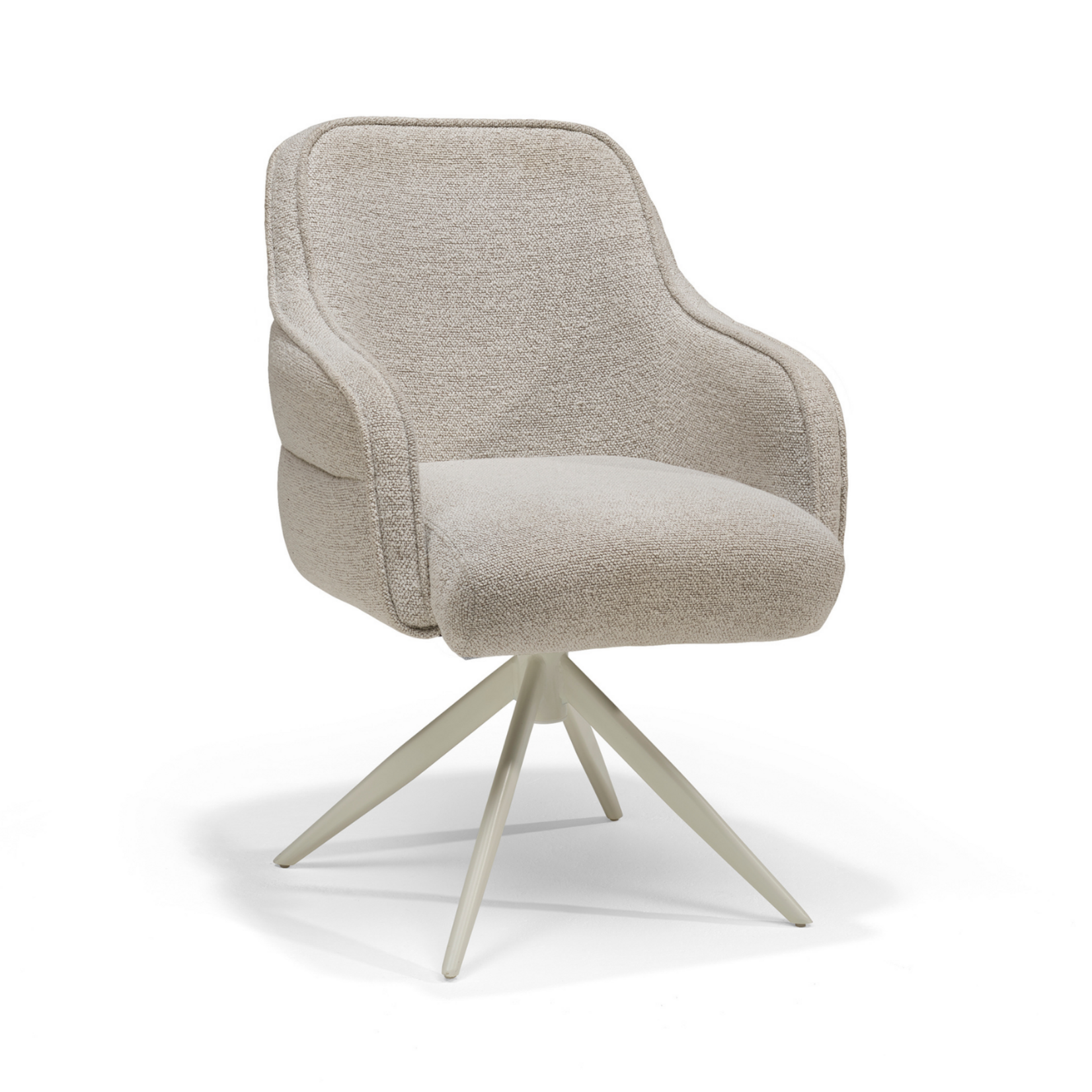 RV Design Atlanta armstoel Stof Alpine #01 Naturel - 360 Draaibaar frame Beige P03