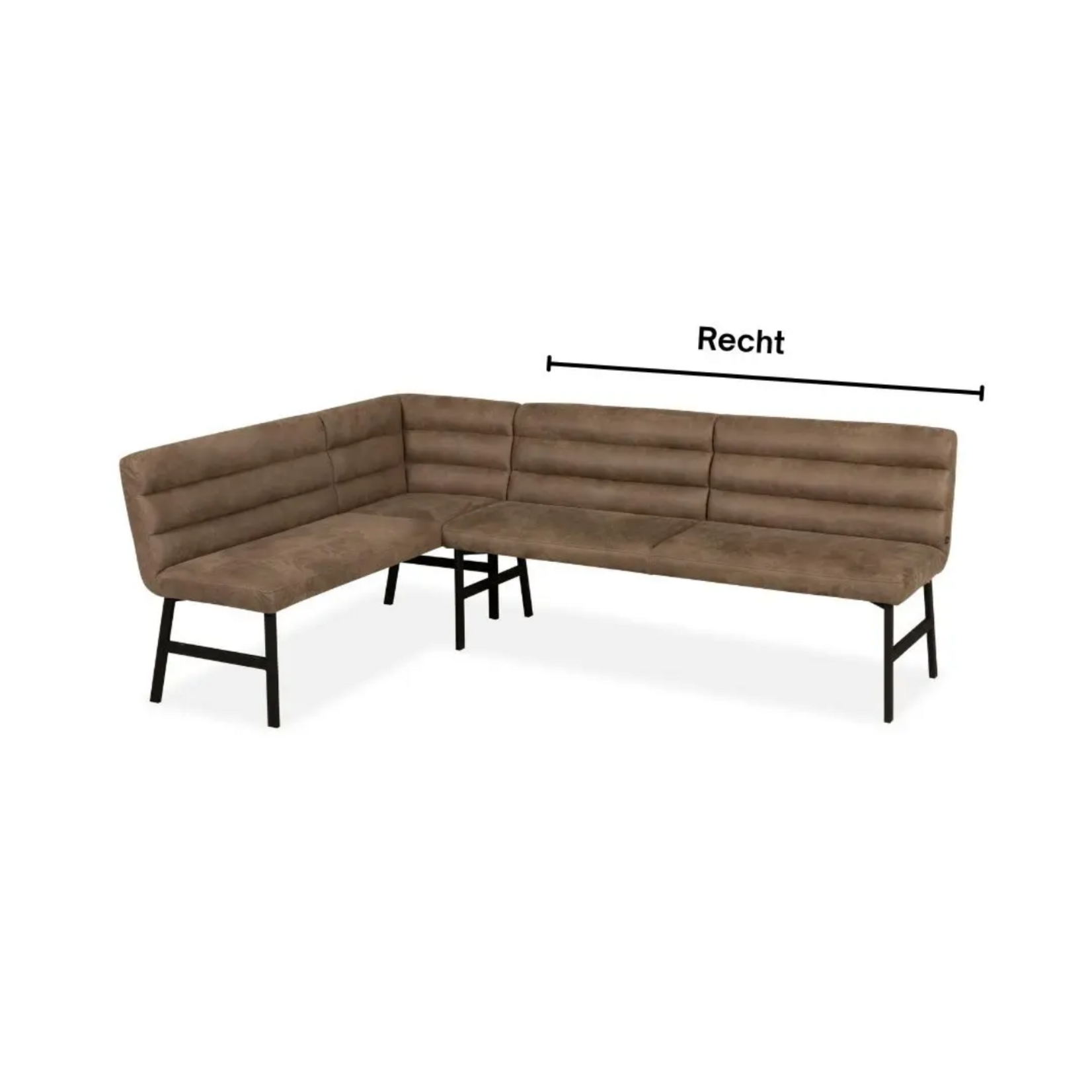 Bowie-B Eetkamerbank Bowie-B 200cm Stof Chicago kleur Truffle