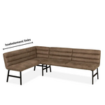 Bowie-B Eetkamerbank Bowie-B Hoekelement Links Stof Chicago kleur Truffle